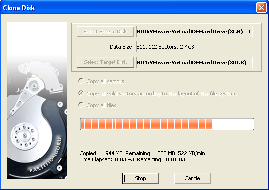 Clone Disk Process