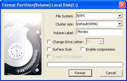 Format Partition Dialog