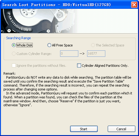 Dialog of Searching Lost Partitions