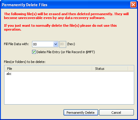 delete file